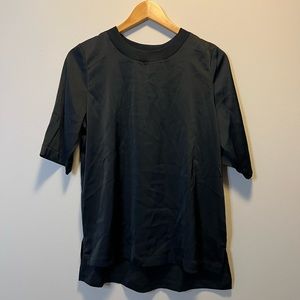 We What Wear Black Silky Tee